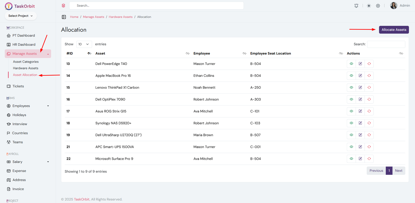Hardware Asset Allocation