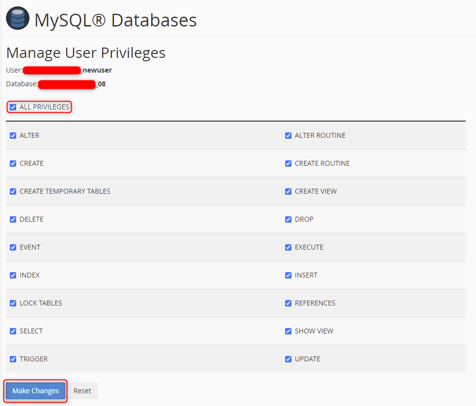 Manage User Privileges