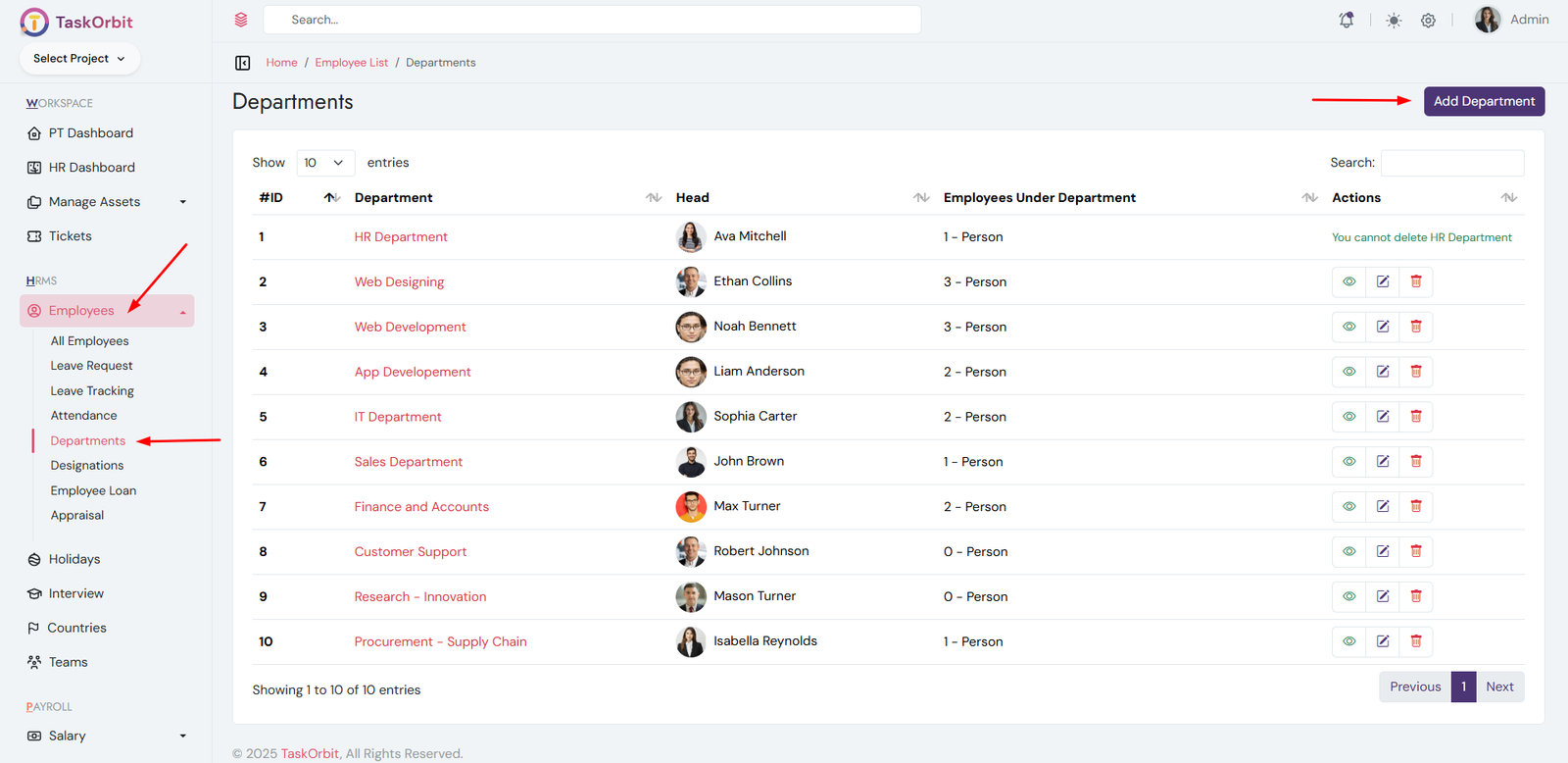 Department Management