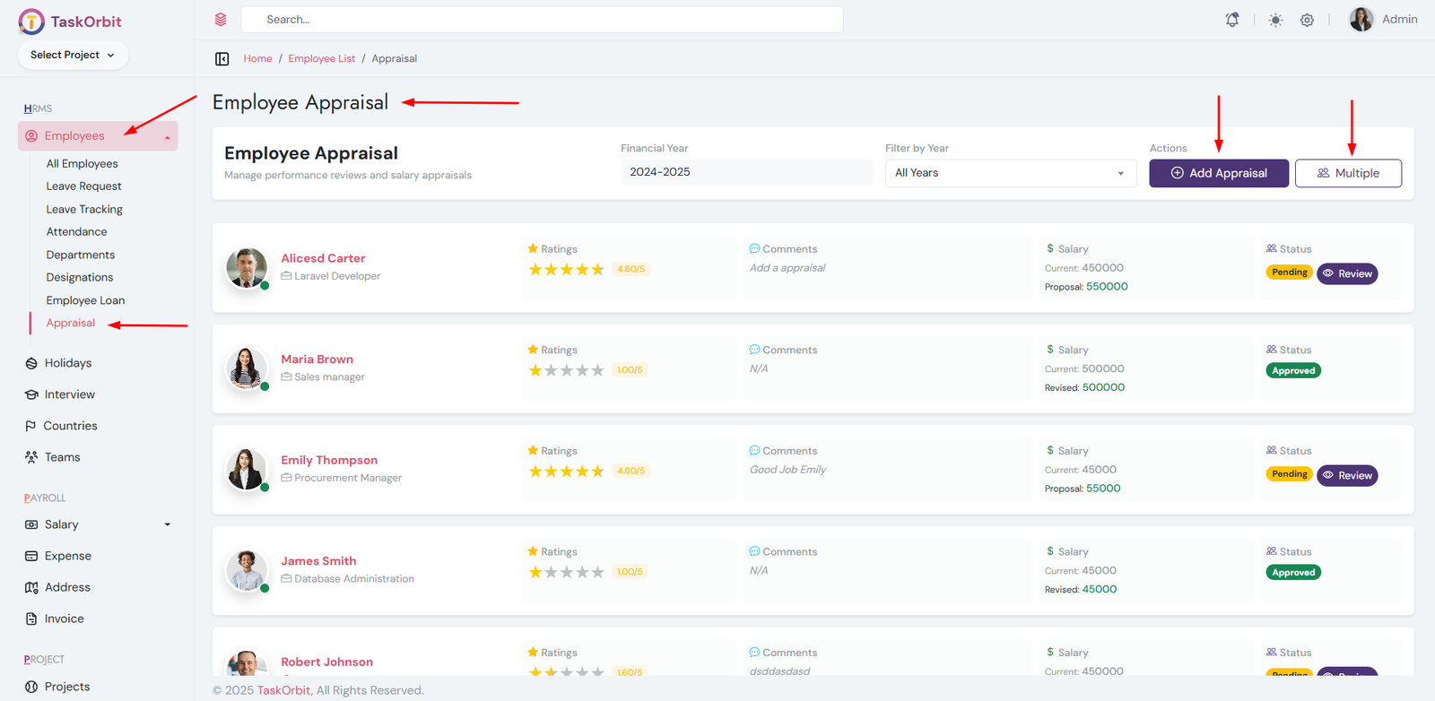 Employee Appraisal Management