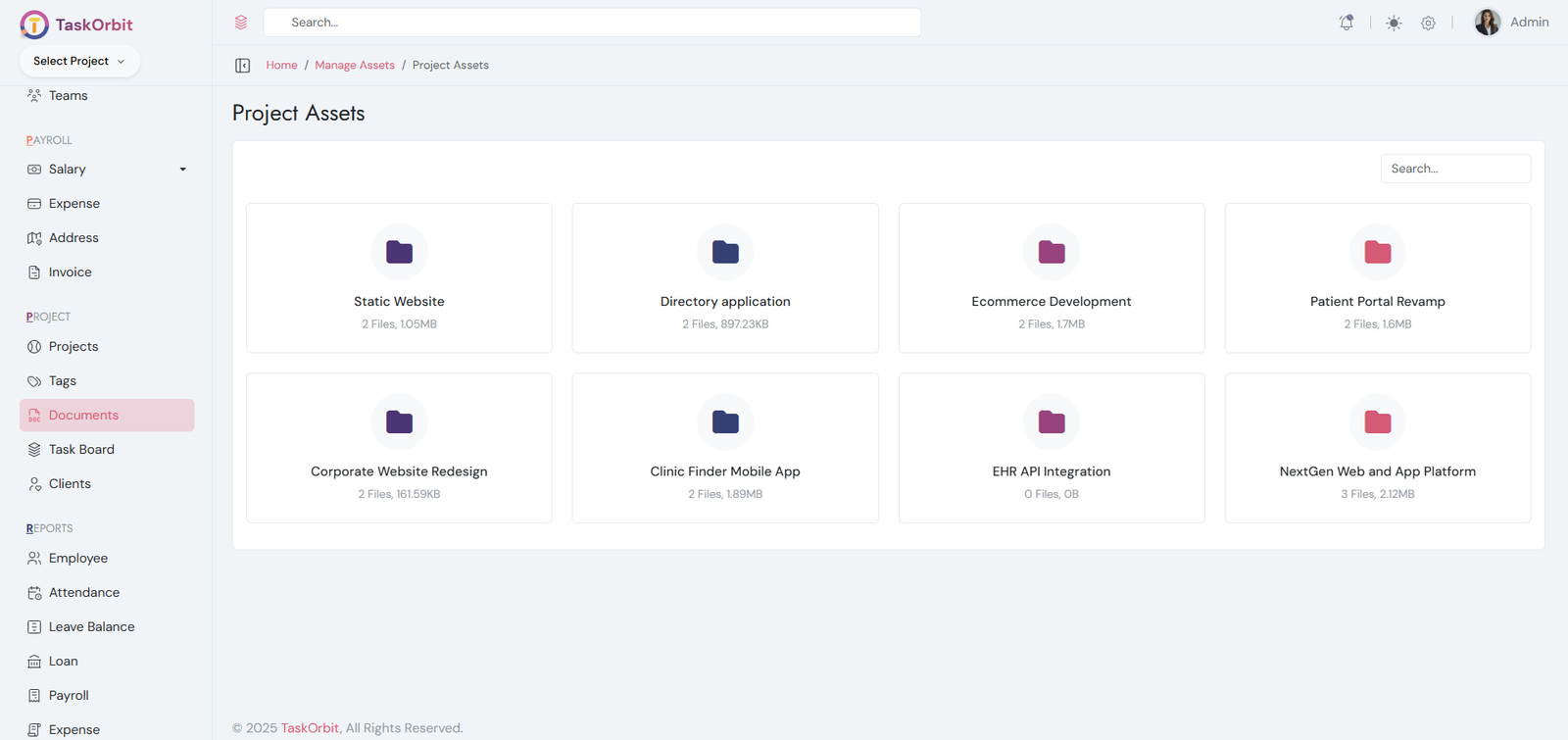 Project Assets Management